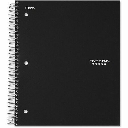 MEAD Notebook, 3-Subject, Spiral, 8-1/2inx11-1/2in, Black MEA72069